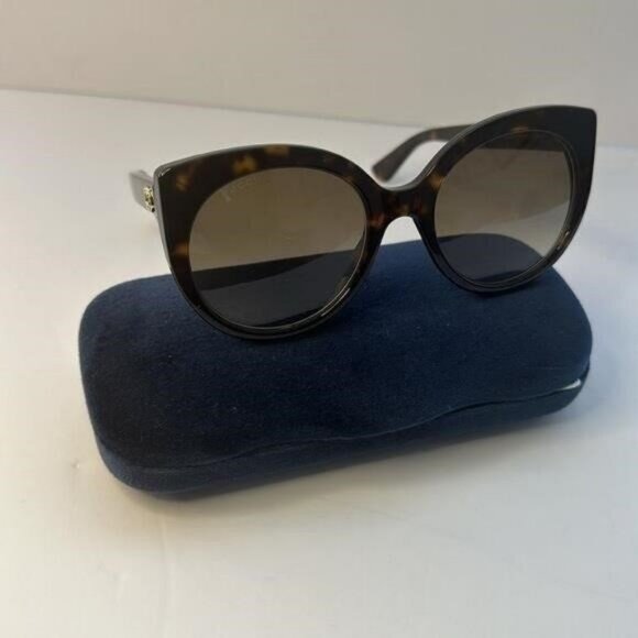 New Authentic GUCCI  Acetate Cat Eye Sunglasses GG0325S Tortoise - Picture 7 of 11